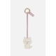SAINTH BARTH BAG CHARM A FORMA DI GATTO IN PELLE LISCIA CON TARGHETTA LOGO