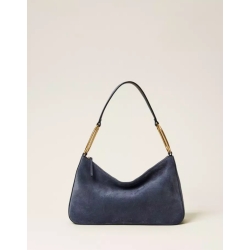 TWIN SET borsa in suede con anelli