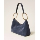 TWIN SET borsa in suede con anelli