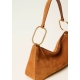 TWIN SET borsa in suede con anelli