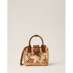 TWINSET borsa a tracolla in vimini