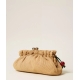 TWIN SET borsa clutch in rafia con CHARM