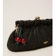 TWIN SET Pochettone in rafia con charm