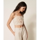 TWIN SET Top in misto lino con lurex