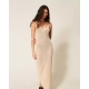 TWIN SET Abito lungo in maglia a rete