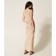 TWIN SET Abito lungo in maglia a rete