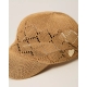 TWIN SET Cappello da baseball in rafia crochet