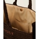 TWIN SET Borsa shopper in rafia con frange