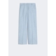 MAX MARA WEEKEND Pantalone in canvas di lino - AZZURRO