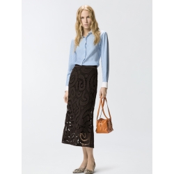 PINKO gonna midi in crochet geometrico