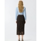 PINKO gonna midi in crochet geometrico