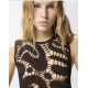 PINKO top crochet geometrico