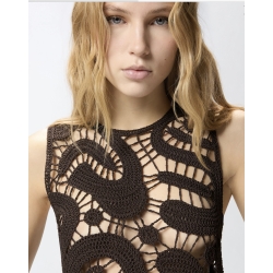 PINKO top crochet geometrico
