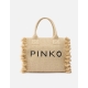 PINKO Borsa shopper media in rafia