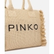 PINKO Borsa shopper media in rafia