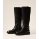 TWIN SET Stivale in pelle nero