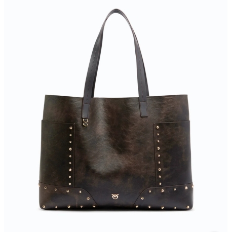PINKO borsa shopper in pelle