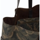 PINKO borsa shopper in suede con stampa camouflage
