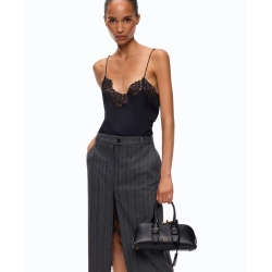 PINKO vestito longuette gessato