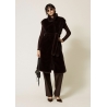TWIN SET gilet lungo in pelliccia