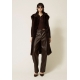 TWIN SET gilet lungo in pelliccia