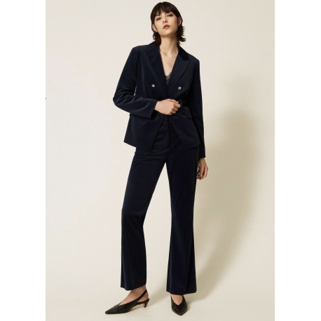 TWIN SET pantalone in velluto
