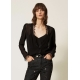 TWIN SET Blusa in pizzo nera