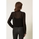 TWIN SET Blusa in pizzo nera