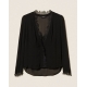 TWIN SET Blusa in pizzo nera
