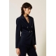 TWIN SET Giacca blazer in velluto blu