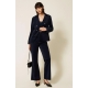 TWIN SET Giacca blazer in velluto blu