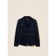 TWIN SET Giacca blazer in velluto blu