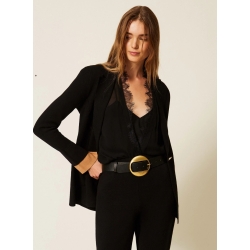 TWIN SET giacca in maglia nera