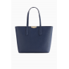 TWIN SET borsa pelle saffiano blu
