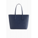TWIN SET borsa pelle saffiano blu
