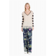 TWIN SET pantalone palazzo stampa