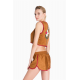 TWIN SET gilet corto scamosciato