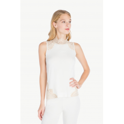 TWIN SET top pizzo