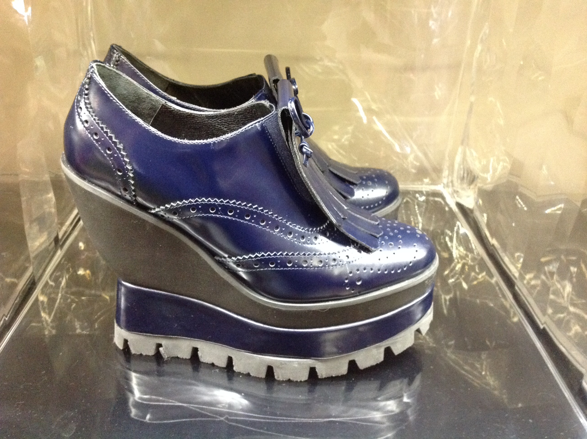 PALOMA zeppa pelle blu PALOMA BARCELO': Marica Impronta Shop