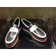 POLLINI mocassino nero/bianco/rosso