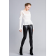 TWIN SET leggings in similpelle con perle