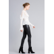 TWIN SET leggings in similpelle con perle