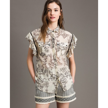 TWIN SET camicia in misto seta