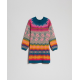 TWIN SET abito jacquard multicolor
