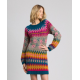 TWIN SET abito jacquard multicolor