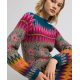 TWIN SET abito jacquard multicolor