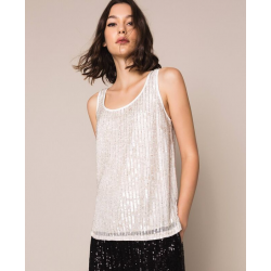 TWIN SET top paillettes
