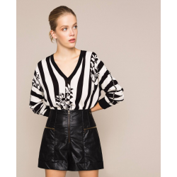 TWIN SET short in similpelle