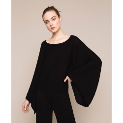 TWIN SET maglia maniche plissè