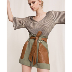TWIN SET shorts in canvas